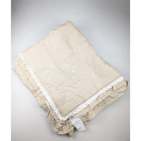 Coco Village Beige Crib Size Quilt - NEW - Picture 2 of 6